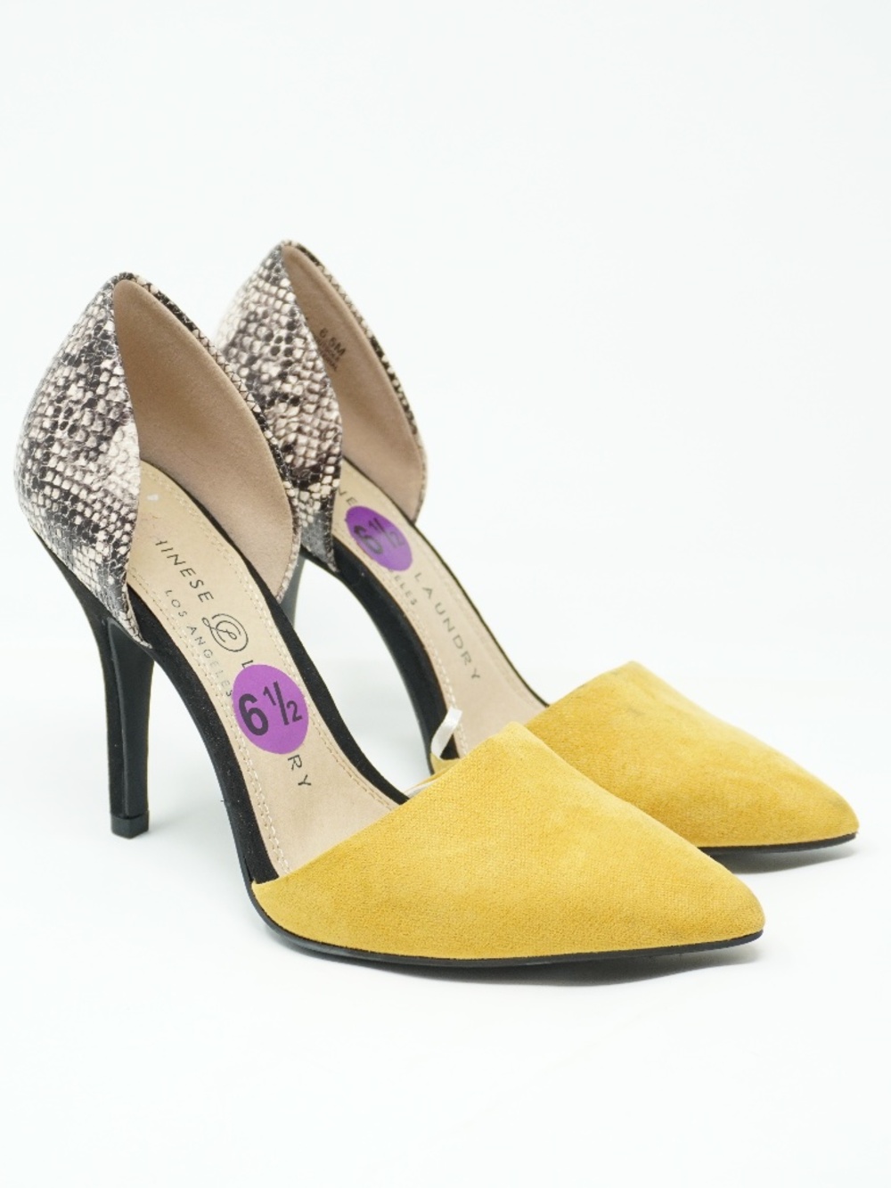 NEW Mix No. 6 Gold/Snakeskin High Heel “Hilani” Pump Size 6 1/2